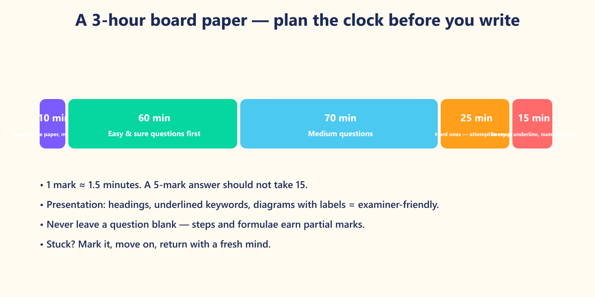 A 3-hour paper divided the way examiners and toppers actually use it.