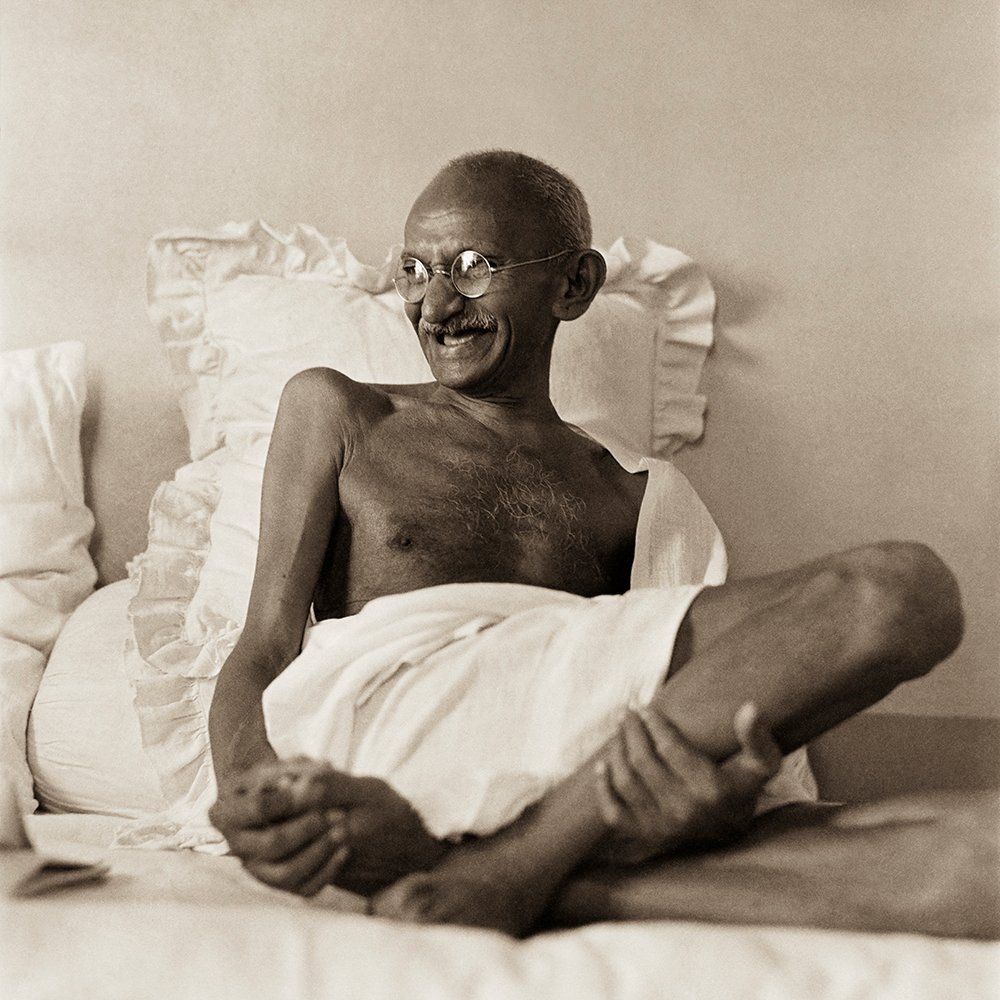 Mohandas Karamchand Gandhi, photographed in 1942